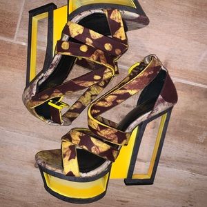 African Print Heels